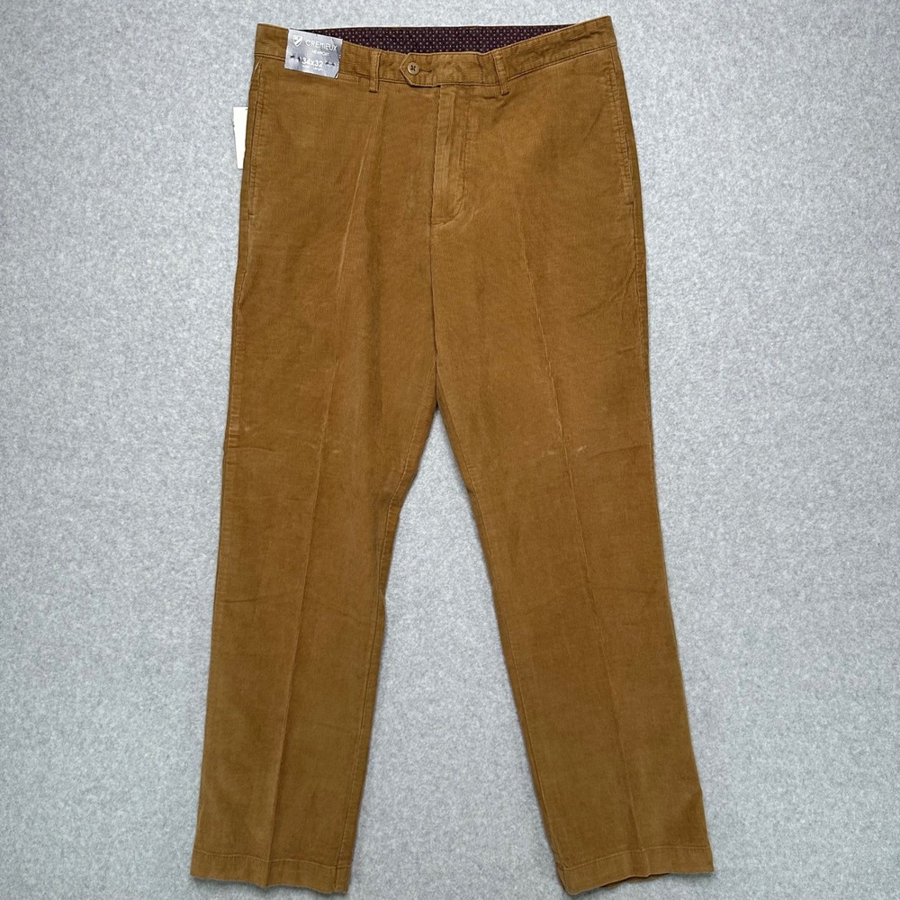 Cremieux Newport Mens 34x32 Corduroy Pants Tan Brown Straight Leg NWT